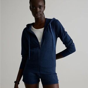 Quince Flowknit Full Zip Hoodie